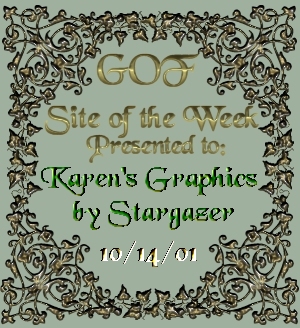 Site of the Week Award, 14th October, 2001
