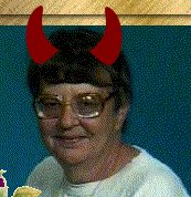 denise with horns