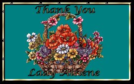 Thank you from Lady Athene